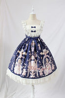 Sweet Lolita Casual Dress ~Angel's Book Printed Midi Dress by Alice Girl ~ Pre-order