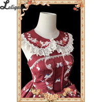 The Owl ~ Sweet Printed Lolita Detachable Collar / Head Bow by Infanta
