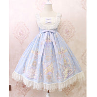 Sweet Lolita Casual Dress ~Angel's Book Printed Midi Dress by Alice Girl ~ Pre-order