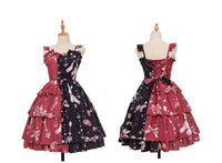 Chocolate Bunny ~ Punk Contrast Color Printed Lolita JSK Dress by Magic Tea Party ~ Pre-order