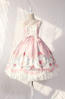 Cage in Dream ~ Sweet Lolita JSK Dress Printed Sleeveless Party Dress by Alice Girl ~ Pre-order