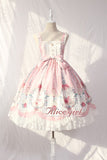 Cage in Dream ~ Sweet Lolita JSK Dress Printed Sleeveless Party Dress by Alice Girl ~ Pre-order