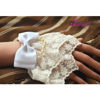Gorgeous Lolita Bracelet Lace Cuffs with Bow Knot