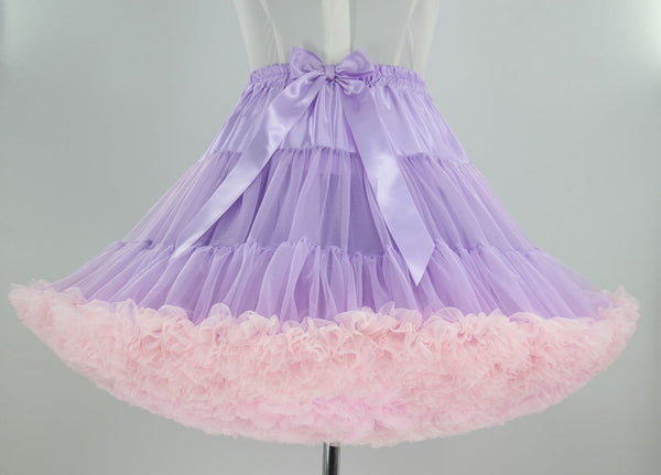 Colorful Women's Tutu Skirt Adult Tulle Ballet Dance Costume Fluffy Short Petticoat
