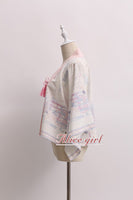 Returning Crane ~ Printed Kimono Cardigan Lolita Blouse by Alice Girl ~ Pre-order