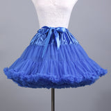 Fluffy Women's Tutu Skirt Adult Tulle Short Petticoat with Ruffles