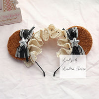 Cute Bear Ear Lolita KC Sweet Mori Girl Headband Cosplay Headpiece