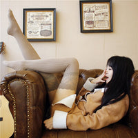 Classic Striped Pattern Thigh High Stockings Sweet Japanese Lace Sexy Cotton Over The Knee Stockings