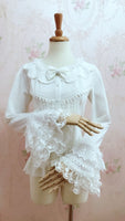Gorgeous Retro Style Female Lolita White Blouse Sweet Long Bell Sleeve Shirt with Tassels