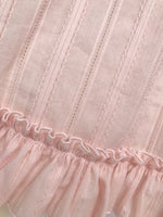 Sweet Women's Lolita Cotton Blouse White/Pink Long Sleeve Button Down Shirt by Yiliya