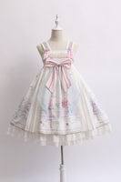 Returning Crane ~ Printed Kimono Style Lolita JSK Dress by Alice Girl ~ Pre-order