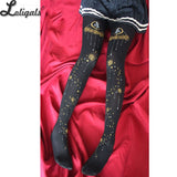 The Moon Beauty ~ Patterned Mori Girl Tights Sweet Lolita Pantyhose 120D Velvet Tights