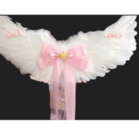 Sweet Lolita Wings Feather White Cosplay Wings w. Veil Party Costume Wing