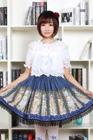 Vintage Style Short Lolita Skirt Mucha's Horae Goddess Printed Lolita Daily Short Skirt