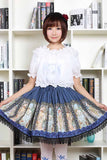 Vintage Style Short Lolita Skirt Mucha's Horae Goddess Printed Lolita Daily Short Skirt