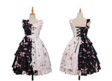 Chocolate Bunny ~ Punk Contrast Color Printed Lolita JSK Dress by Magic Tea Party ~ Pre-order