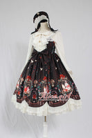 Cage in Dream ~ Sweet Lolita JSK Dress Printed Sleeveless Party Dress by Alice Girl ~ Pre-order