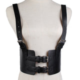 Steampunk Women's Strap Harness Vintage Waist Cincher with Straps Wide Corset Belt