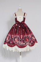 Cage in Dream ~ Sweet Lolita JSK Dress Printed Sleeveless Party Dress by Alice Girl ~ Pre-order