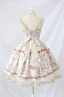 Chandelier Printed Gothic Lolita JSK Dress Sleeveless Halloween Midi Party Dress Pre-order by Alice Girl