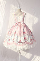 Cage in Dream ~ Sweet Lolita JSK Dress Printed Sleeveless Party Dress by Alice Girl ~ Pre-order