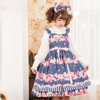 The Peach ~ Sweet Printed Princess Casual Lolita JSK Dress by Magic Tea Party ~ Pre-order