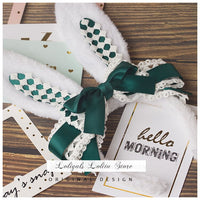 LOLITA Handmade Rabbit Ears Headband KC Multicolored Cute Plaid Cosplay Hairband
