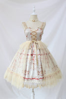 Chandelier Printed Gothic Lolita JSK Dress Sleeveless Halloween Midi Party Dress Pre-order by Alice Girl