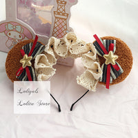Cute Bear Ear Lolita KC Sweet Mori Girl Headband Cosplay Headpiece