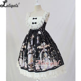 Sweet Lolita Casual Dress ~Angel's Book Printed Midi Dress by Alice Girl ~ Pre-order