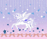 Sweet Ombre Pink Unicorn Printed Lace Lady's Lolita Skirt