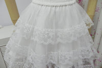 Sweet White/Black Cosplay Skirt Three Layer Lace Lolita Petticoat/Tutu Skirt