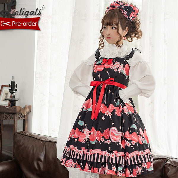 The Peach ~ Sweet Printed Princess Casual Lolita JSK Dress by Magic Tea Party ~ Pre-order