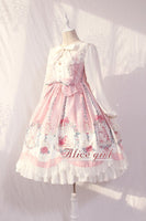Cage in Dream ~ Sweet Lolita JSK Dress Printed Sleeveless Party Dress by Alice Girl ~ Pre-order