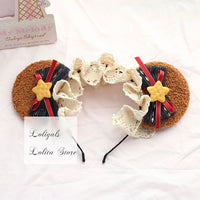 Cute Bear Ear Lolita KC Sweet Mori Girl Headband Cosplay Headpiece