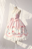 Cage in Dream ~ Sweet Lolita JSK Dress Printed Sleeveless Party Dress by Alice Girl ~ Pre-order