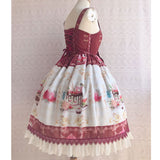 Icy Dessert ~ Sweet Printed Chiffon Party Dress Ruffled Lolita JSK Dress by Yiliya