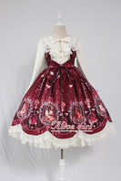 Cage in Dream ~ Sweet Lolita JSK Dress Printed Sleeveless Party Dress by Alice Girl ~ Pre-order