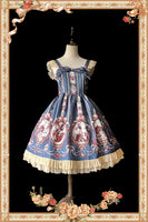 Sweet Cinderella Printed Lolita Mini JSK Dress Casual Short Dress by Infanta