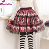 Lolita Sweet Princess Alice's Tea Party Series Short Skirt with Lace Trimming for Girl