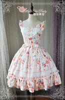 Meow and Orange Sauce ~ Sweet Printed Lolita JSK Dress by Magic Tea Party