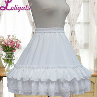 Chiffon Lolita Petticoat Sweet Girl's Ruffled Lace Trimming Pettiskirt