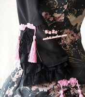Chinese Style Three Quarter Sleeve Printed Qi-wa Lolita Dress