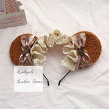 Cute Bear Ear Lolita KC Sweet Mori Girl Headband Cosplay Headpiece