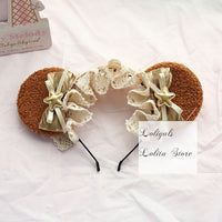 Cute Bear Ear Lolita KC Sweet Mori Girl Headband Cosplay Headpiece
