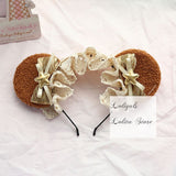 Cute Bear Ear Lolita KC Sweet Mori Girl Headband Cosplay Headpiece