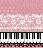 Original Design Sweet Snowflake and Piano Key Printed Short Lolita Skirt with Lace Trimming