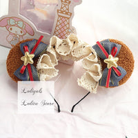 Cute Bear Ear Lolita KC Sweet Mori Girl Headband Cosplay Headpiece