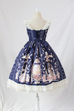 Sweet Lolita Casual Dress ~Angel's Book Printed Midi Dress by Alice Girl ~ Pre-order