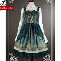 Mystery Arabian Night Printed Sleeveless Lolita Jumper Skirt for Girl